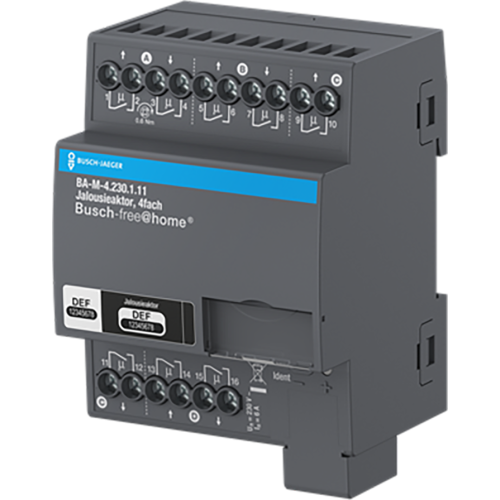 ABB Busch-Jaeger BA-M-4.230.1.11 Jaloezie-actor,4-voudig, 230V,MDRC - 9paa00000168388 - 20087945