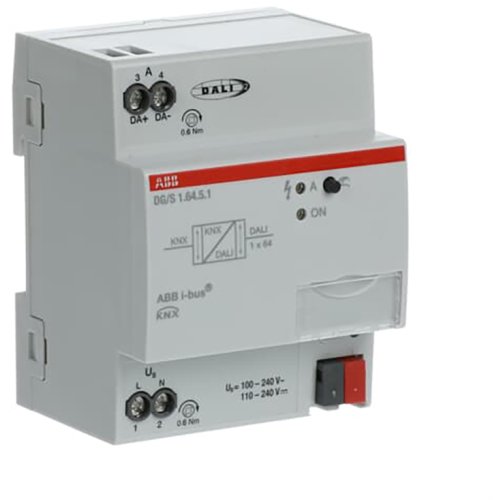 ABB Busch-Jaeger DALI Gateway Colour, KNX 1 voudig, 64 ballasten - 9paa00000172150 - 20087881
