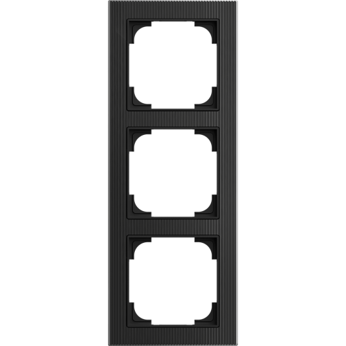 ABB Busch-Jaeger afdekraam 3v art-glas zwart - 9paa00000174872 - 20089721