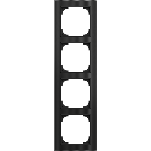 ABB Busch-Jaeger afdekraam 4v art-glas zwart - 9paa00000174873 - 20089722
