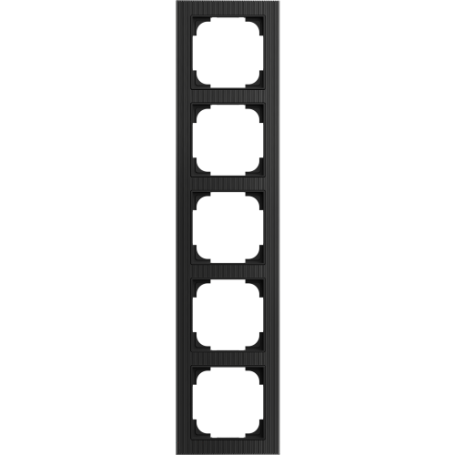 ABB Busch-Jaeger afdekraam 5v art-glas zwart - 9paa00000174874 - 20089723