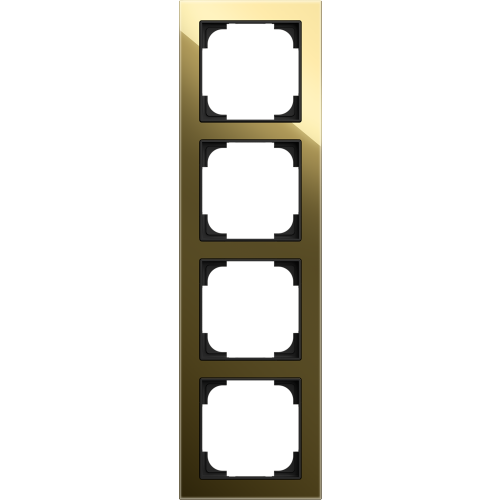 ABB Busch-Jaeger afdekraam 4v art-glas zwart/goud - 9paa00000174878 - 20089727