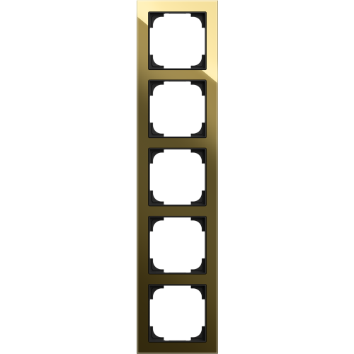 ABB Busch-Jaeger afdekraam 5v art-glas zwart/goud - 9paa00000174879 - 20089728