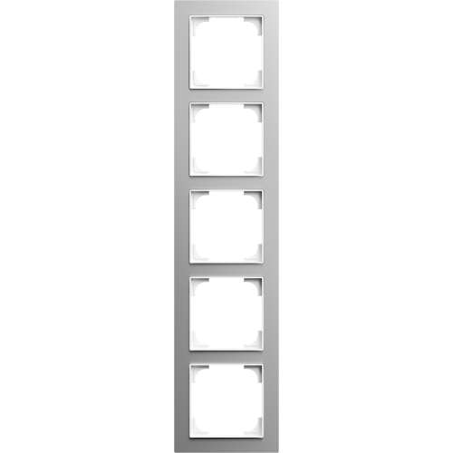 ABB Busch-Jaeger afdekraam 4v art-aluminium zilver - 9paa00000174912 - 20091164