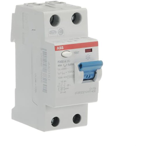 ABB aardlekschakelaar 40a 2p F202 A-40/0.03 - 9paa00000185666 - 11006173