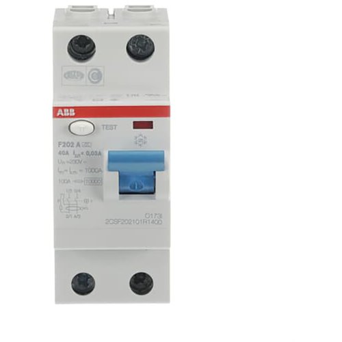 ABB aardlekschakelaar 40a 2p F202 A-40/0.03 - 9paa00000185673 - 11006173