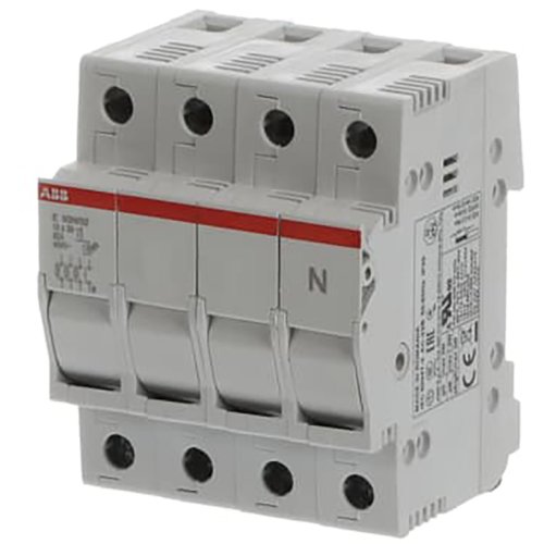 ABB Componenten Zekeringhouder, 3p+n max 32A, voor 10,3x38mm fuse - 9paa00000195714 - 20124361