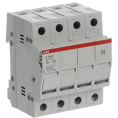 ABB Componenten Zekeringhouder, 3p+n max 32A, voor 10,3x38mm fuse - 9paa00000195715 - 20124361