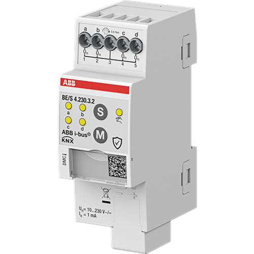 ABB Busch-Jaeger Binaire ingang 4-voudig, 10-230 V handmatige bediening, DIN-rail. - 9paa00000198303 - 20087887