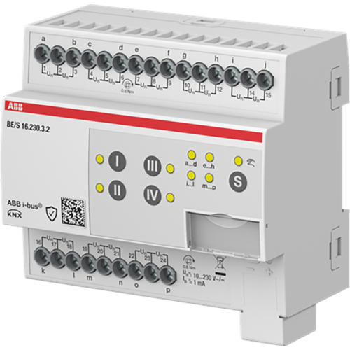 ABB Busch-Jaeger Binaire ingang, 16-voudig, 10-230 V handmatige bediening, DIN-rail. - 9paa00000198315 - 20087891