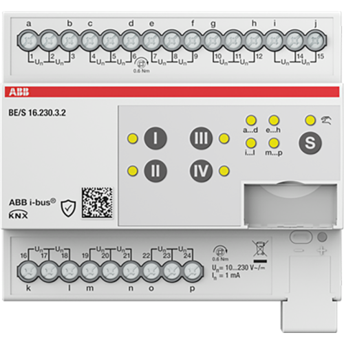 ABB Busch-Jaeger Binaire ingang, 16-voudig, 10-230 V handmatige bediening, DIN-rail. - 9paa00000198316 - 20087891