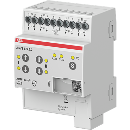 ABB Busch-Jaeger Jaloezie- en rolluikactuator 4-f, 24 V DC, Man Op handmatige bediening - 9paa00000198354 - 20087904