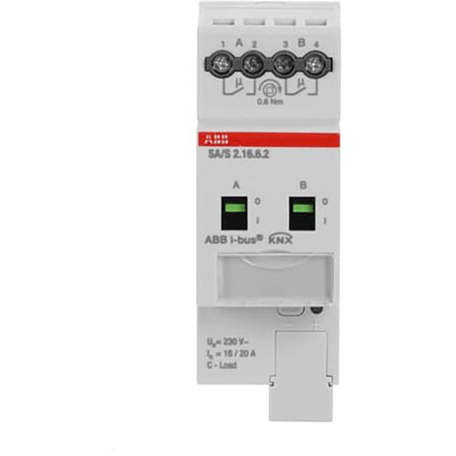 ABB Busch-Jaeger Schakel aktor, professioneel KNX 2-voudig 16 ampere, energiefunctie - 9paa00000201718 - 20087877