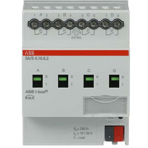 ABB Busch-Jaeger Schakel aktor, professioneel KNX 4-voudig 16 ampere, energiefunctie - 9paa00000201721 - 20087878