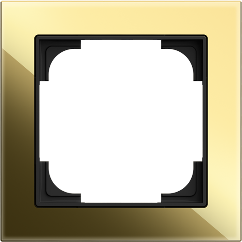 ABB Busch-Jaeger afdekraam 1v art-glas zwart/goud - 9paa00000204057 - 20089724