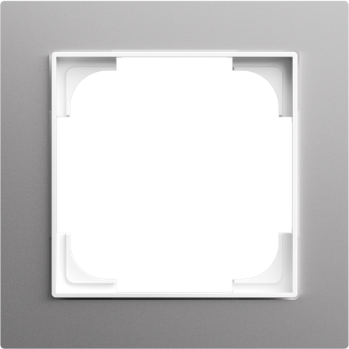 ABB Busch-Jaeger afdekraam 1v art-aluminium zilver - 9paa00000204061 - 20091152