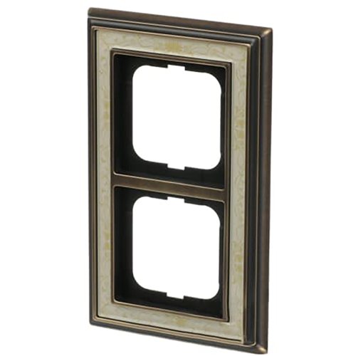 ABB Busch-Jaeger afdekraam 2v dynasty antiek decor ivoor - 9paa00000211769 - 20089615