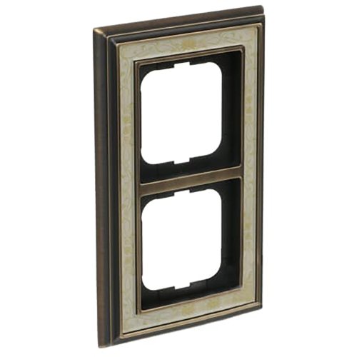 ABB Busch-Jaeger afdekraam 2v dynasty antiek decor ivoor - 9paa00000211770 - 20089615