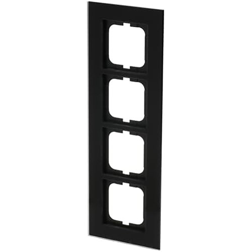 ABB Busch-Jaeger afdekraam 4v c-glas zwart - 9paa00000211797 - 20089482