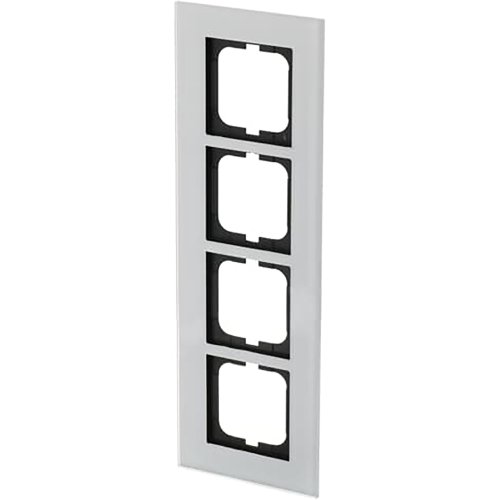 ABB Busch-Jaeger afdekraam 4v s-witglas - 9paa00000211857 - 20089576