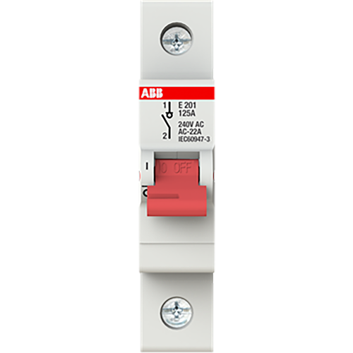 ABB Componenten Aan-Uit schakelaar, rood 1 polig, 125A - 9paa00000217144 - 20114119