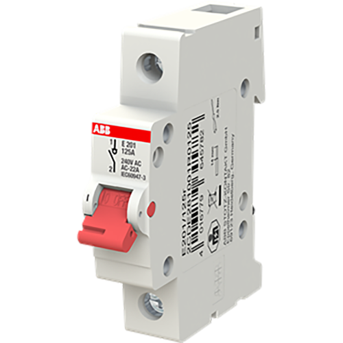 ABB Componenten Aan-Uit schakelaar, rood 1 polig, 125A - 9paa00000217145 - 20114119