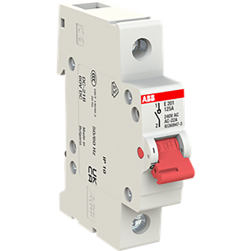 ABB Componenten Aan-Uit schakelaar, rood 1 polig, 125A - 9paa00000217146 - 20114119