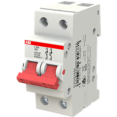 ABB Componenten Aan-Uit schakelaar, rood 2 polig, 45A - 9paa00000217268 - 20114122