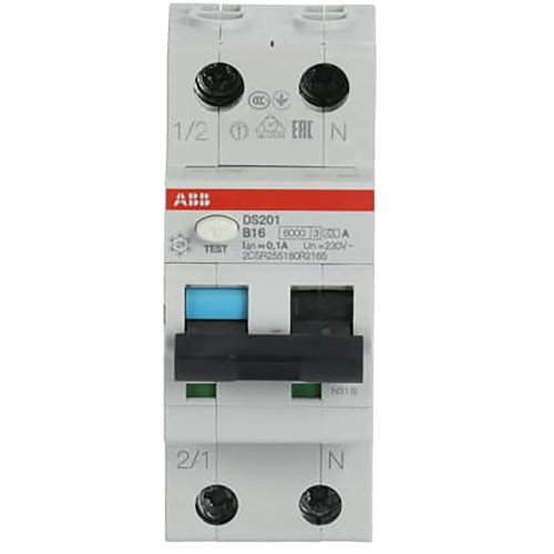 ABB aardlekautomaat b16a 1p+n DS201 B16 A100 - 9paa00000218991 - 11001449