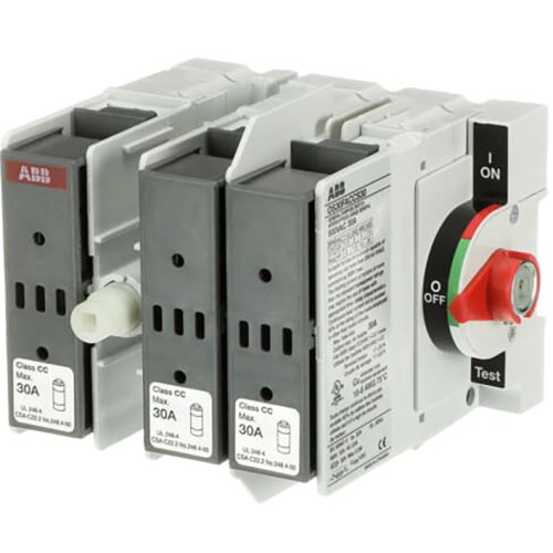 ABB Componenten Veilighedenlastscheider 30A, 3P, CC zekering, zijkant bediending - 9paa00000228515 - 20096143
