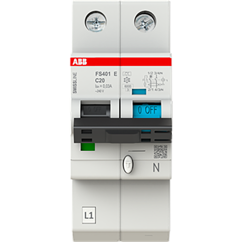 ABB Componenten FS401E-C20/0.03 Aardlekschakelaar met overstroombeveiliging - 9paa00000230660 - 20112885