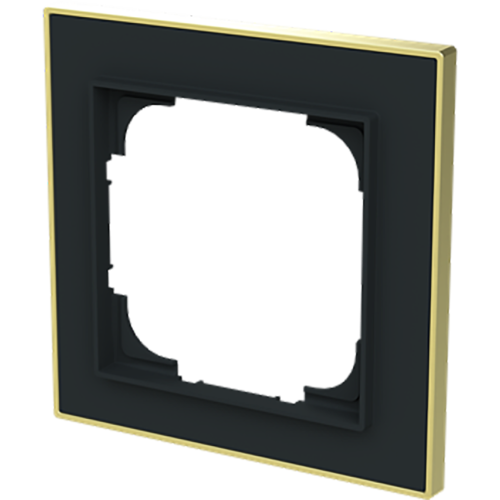 ABB Busch-Jaeger afdekraam 1v art-matzwart/goud - 9paa00000232435 - 20089745