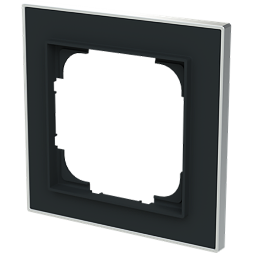 ABB Busch-Jaeger afdekraam 1v art-matzwart/chroom - 9paa00000232438 - 20089746