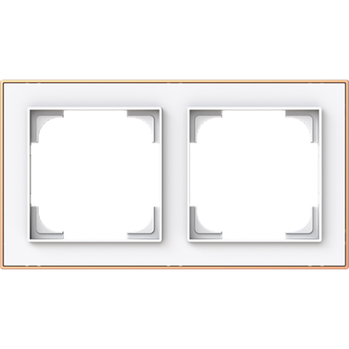 ABB Busch-Jaeger afdekraam 2v art-matwit/ros&eacute;goud - 9paa00000232440 - 20089747