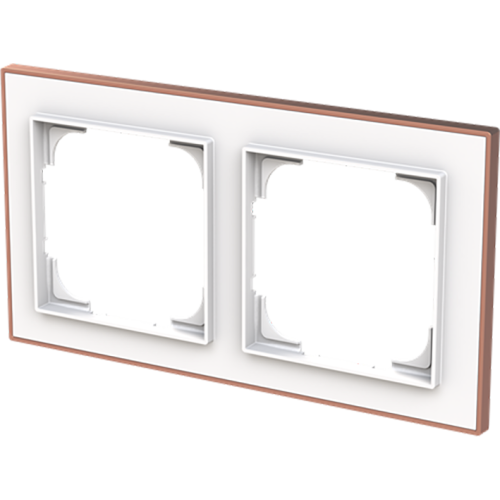 ABB Busch-Jaeger afdekraam 2v art-matwit/ros&eacute;goud - 9paa00000232441 - 20089747