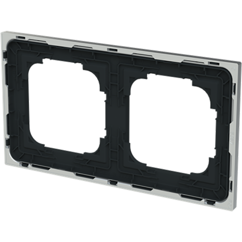 ABB Busch-Jaeger afdekraam 2v art-matzwart/chroom - 9paa00000232448 - 20089749