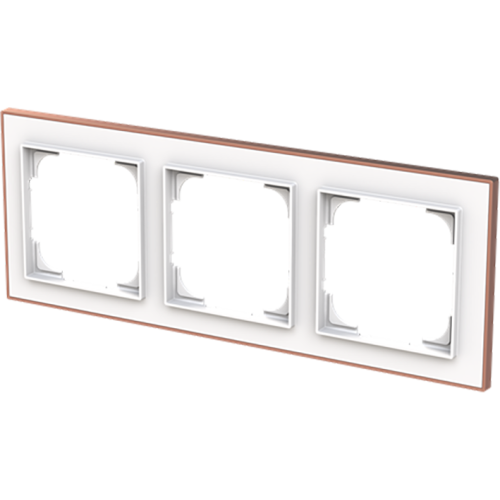 ABB Busch-Jaeger afdekraam 3v art-matwit/ros&eacute;goud - 9paa00000232450 - 20089750