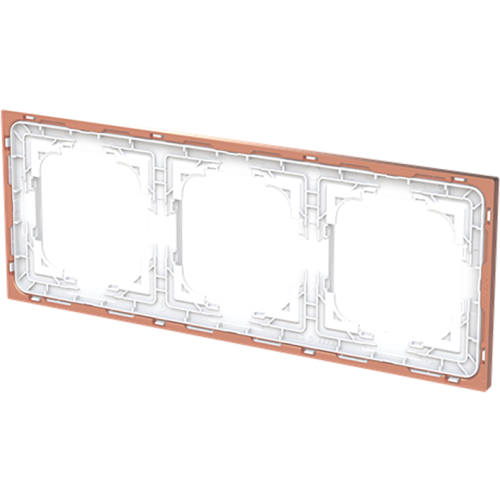 ABB Busch-Jaeger afdekraam 3v art-matwit/ros&eacute;goud - 9paa00000232451 - 20089750