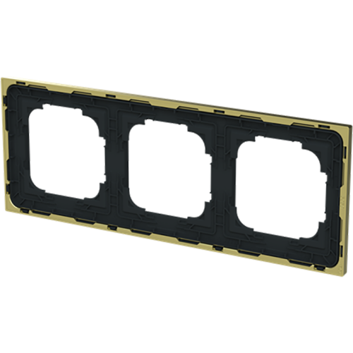 ABB Busch-Jaeger afdekraam 3v art-matzwart/goud - 9paa00000232454 - 20089751