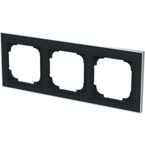 ABB Busch-Jaeger afdekraam 3v art-matzwart/chroom - 9paa00000232456 - 20089752