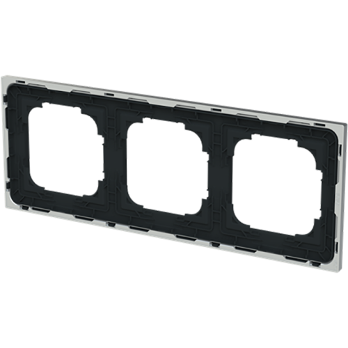 ABB Busch-Jaeger afdekraam 3v art-matzwart/chroom - 9paa00000232457 - 20089752