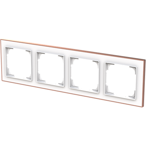 ABB Busch-Jaeger afdekraam 4v art-matwit/ros&eacute;goud - 9paa00000232459 - 20089753