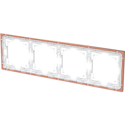 ABB Busch-Jaeger afdekraam 4v art-matwit/ros&eacute;goud - 9paa00000232460 - 20089753
