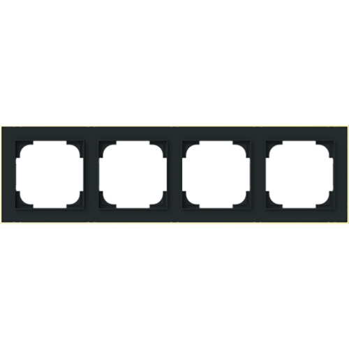 ABB Busch-Jaeger afdekraam 4v art-matzwart/goud - 9paa00000232461 - 20089754