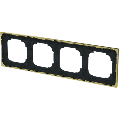 ABB Busch-Jaeger afdekraam 4v art-matzwart/goud - 9paa00000232463 - 20089754