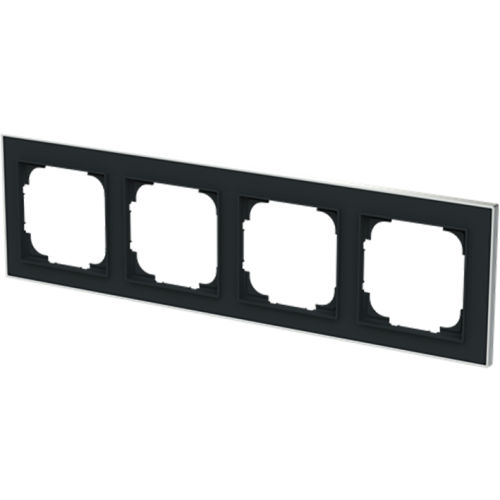 ABB Busch-Jaeger afdekraam 4v art-matzwart/chroom - 9paa00000232465 - 20089755