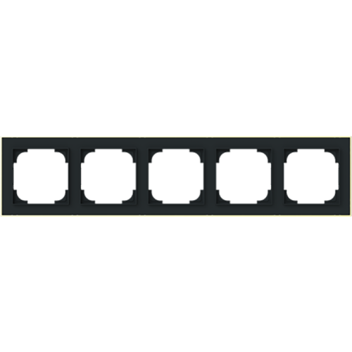 ABB Busch-Jaeger afdekraam 5v art-matzwart/goud - 9paa00000232470 - 20089757