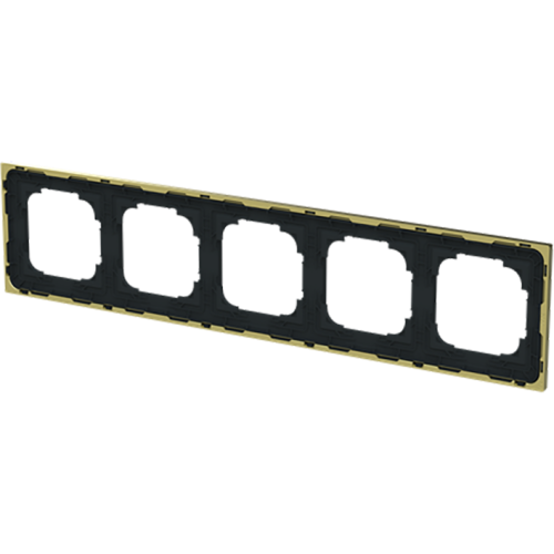 ABB Busch-Jaeger afdekraam 5v art-matzwart/goud - 9paa00000232472 - 20089757