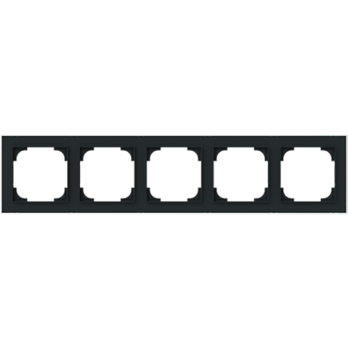 ABB Busch-Jaeger afdekraam 5v art-matzwart/chroom - 9paa00000232473 - 20089758