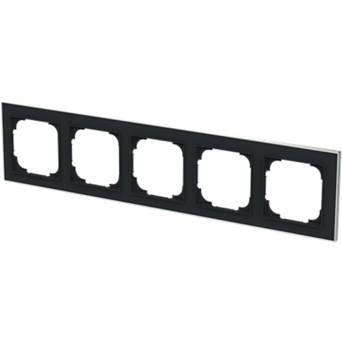 ABB Busch-Jaeger afdekraam 5v art-matzwart/chroom - 9paa00000232474 - 20089758